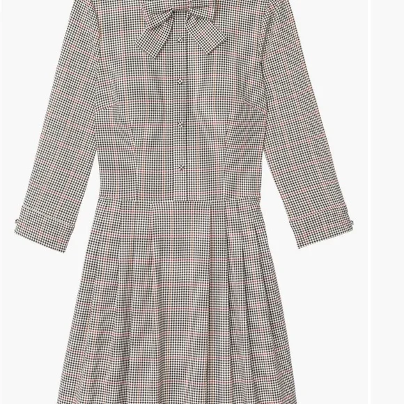 Gal Meets Glam Blanche Plaid Bow Dress - Picture 5 of 10